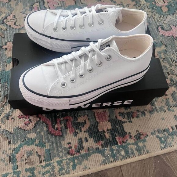 Converse All Star Lift Leather Shoes - Picture 4 of 4